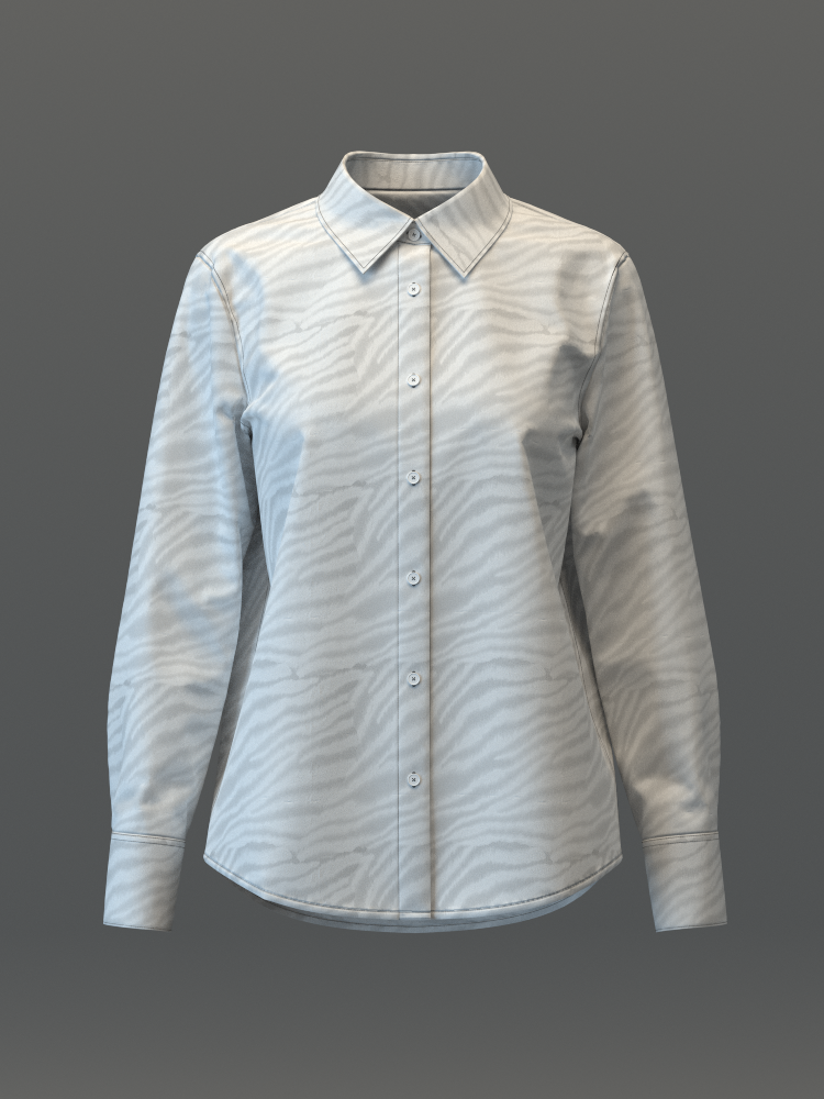 Oversized Zebra Print Shirt | 3D Model - CONNECT